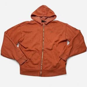 Vans Orange Full Zip Fleece Hoodie Men’s Small